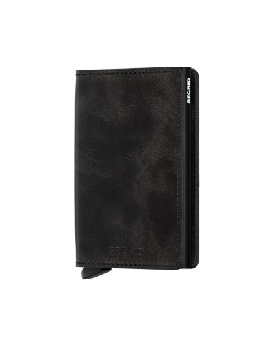 Portofoliu negru Slimwallet Vintage