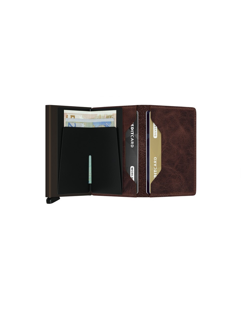 Portofoliu de ciocolata vintage slimwallet