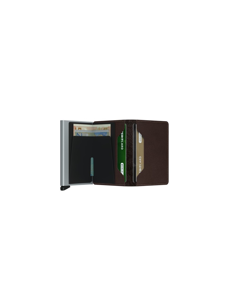 Originalni temno rjavi portfelj Slimwallet Slimwallet