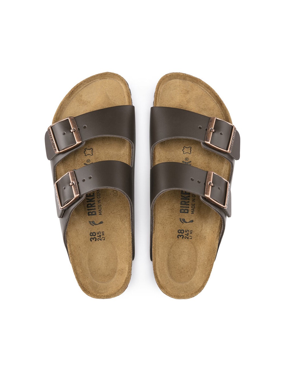 BIRKENSTOCK ARIZONA NL DARK BROWN REGULAR SANDALS