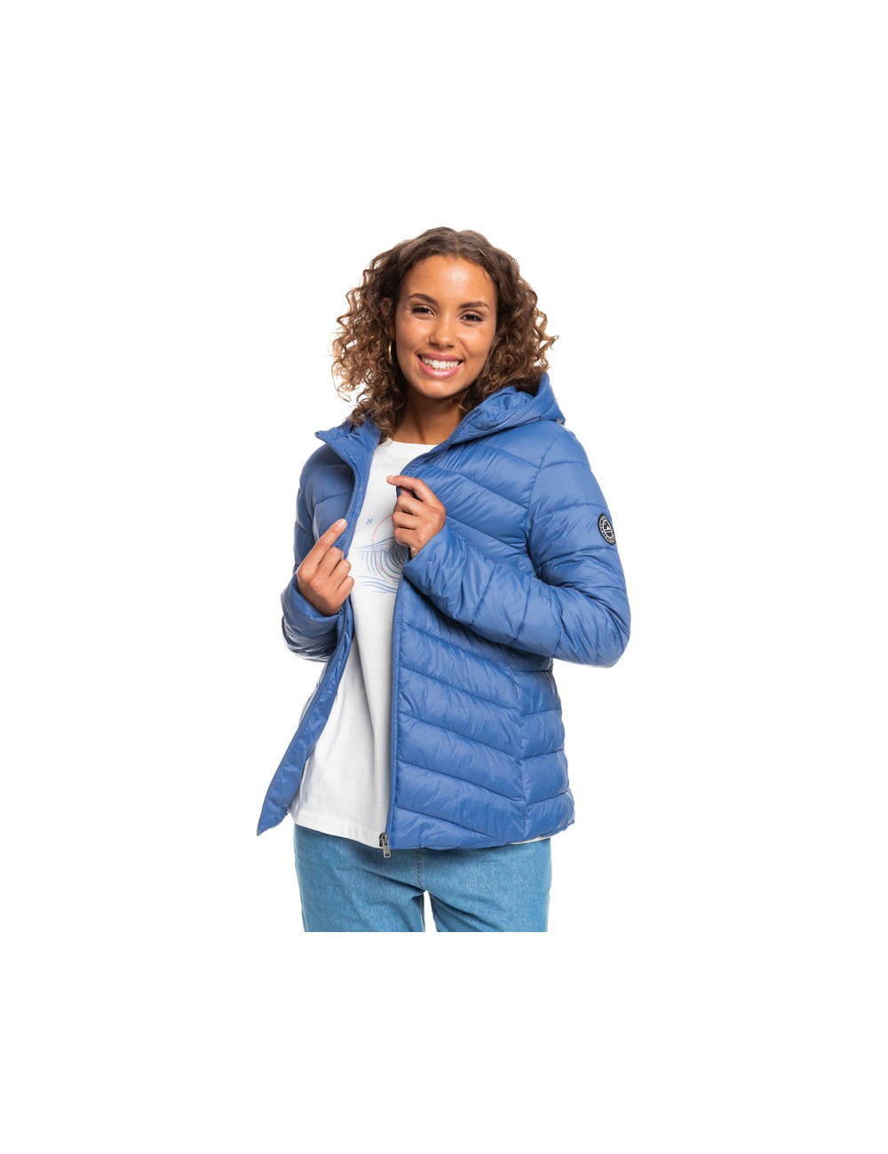 ROXY COAST ROAD HOODED BLUE JACKET