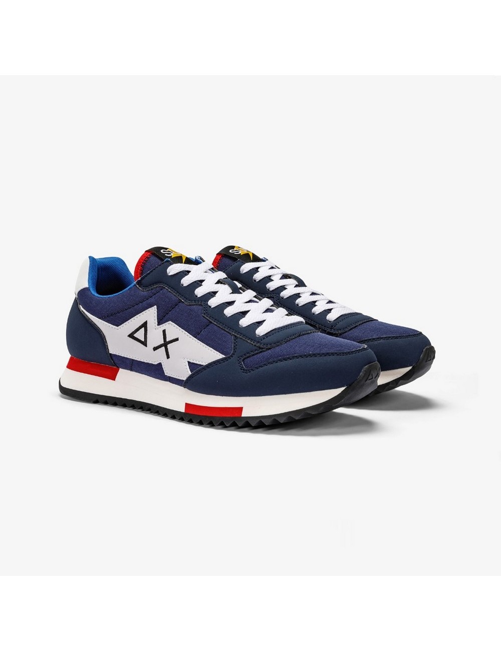 SUN68 NIKI SOLID NAVY BLUE SNEAKERS