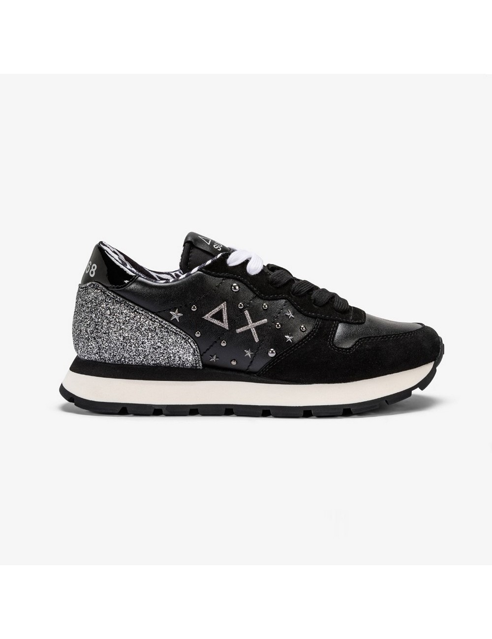 SUN68 ALLY STUDUS BLACK SNEAKERS