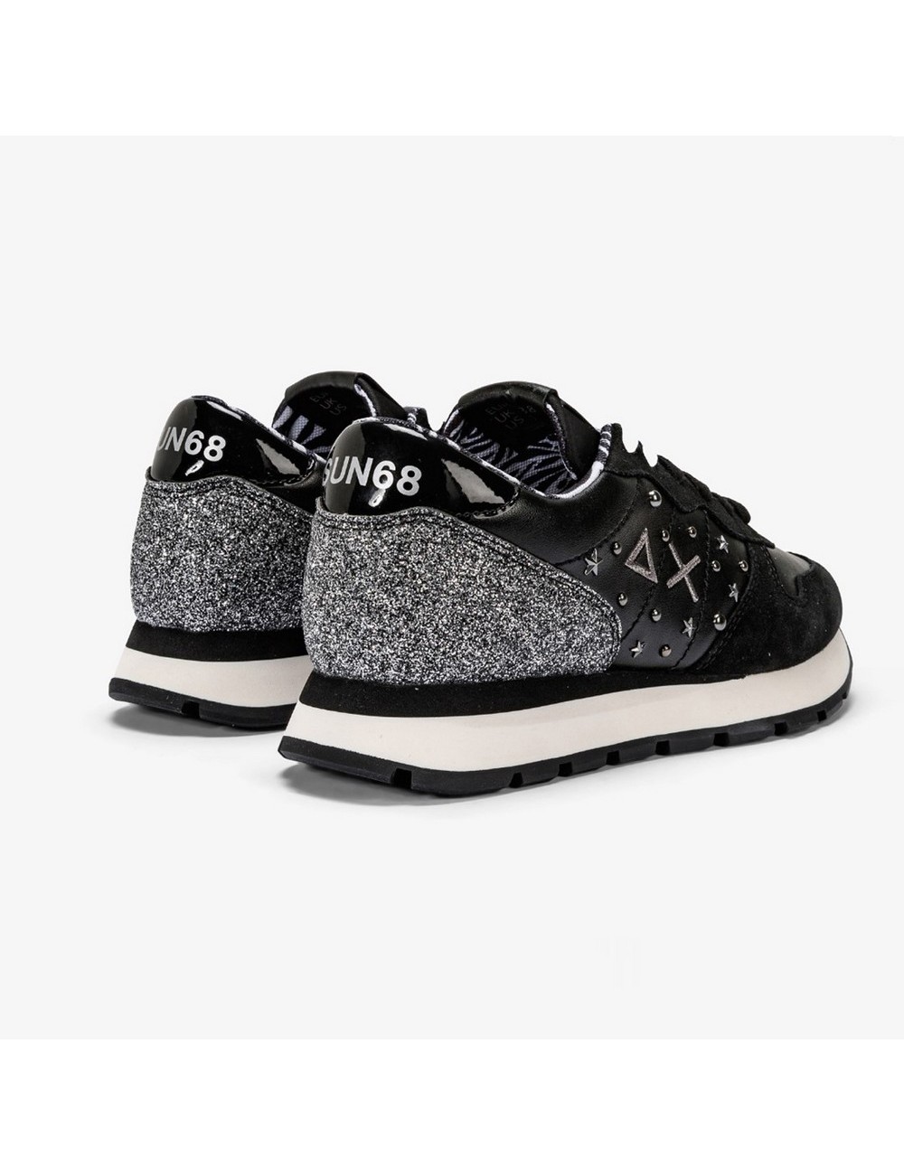 SUN68 ALLY STUDUS BLACK SNEAKERS