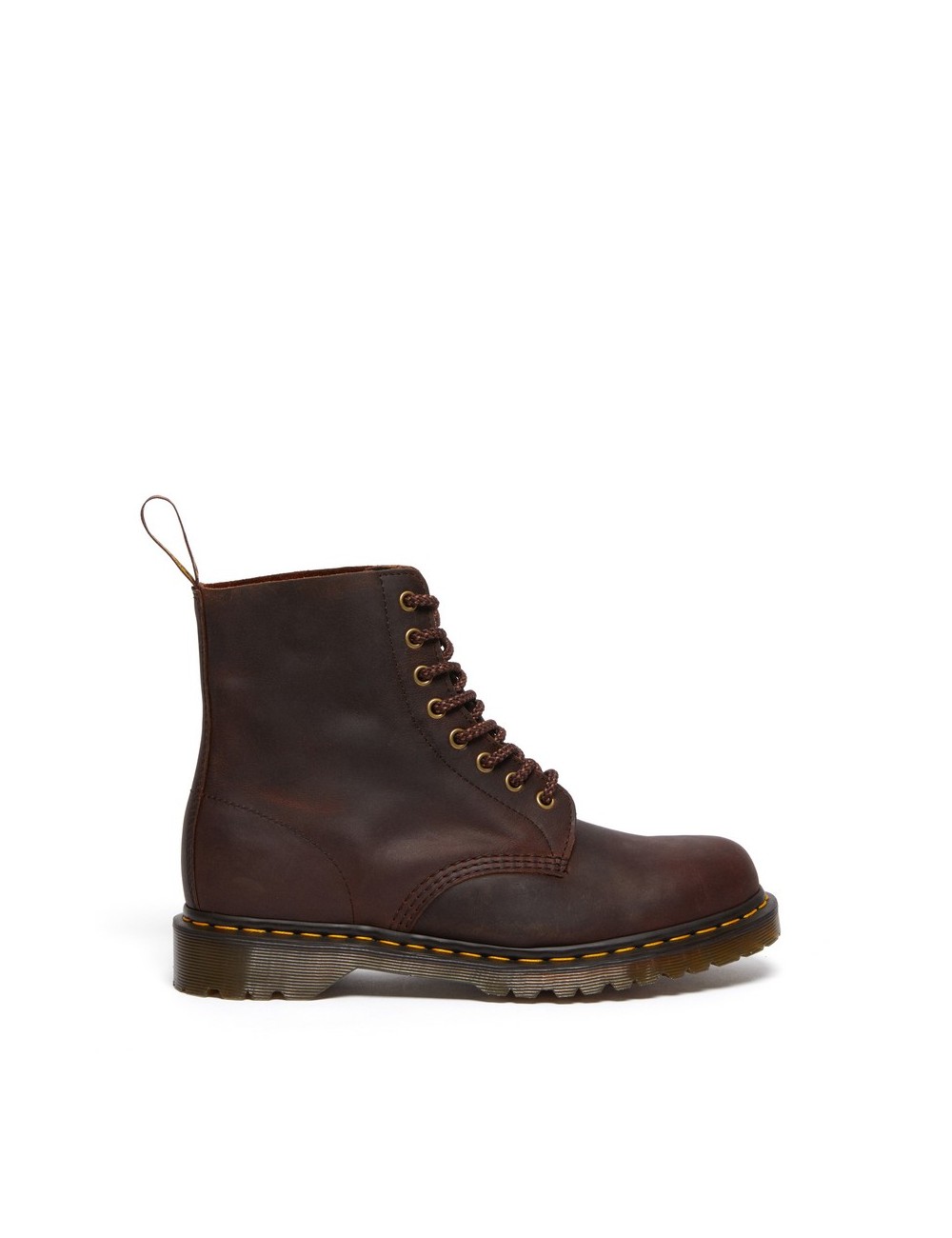 DR MARTENS 1460 PASCAL CHESTNUT BROWN WAXED FULL GRAIN BOOTS
