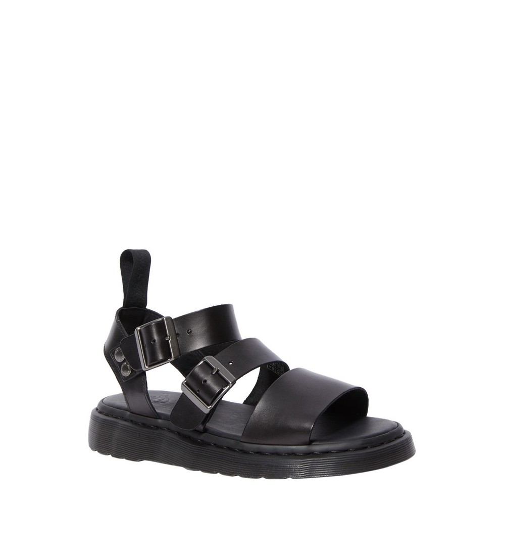 DR MARTENS GRYPHON BLACK BRANDO SANDALS