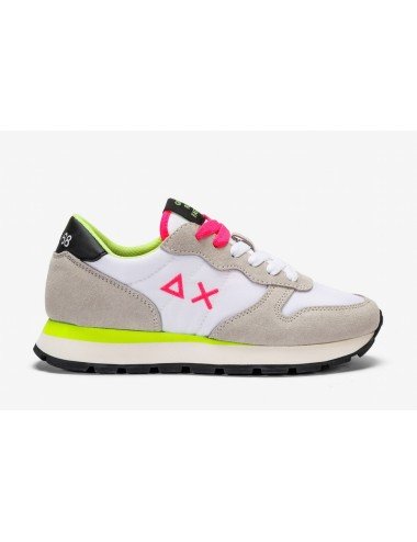 SNEAKERS ALLY SOLID NYLON BIANCO/GIALLO FLUO