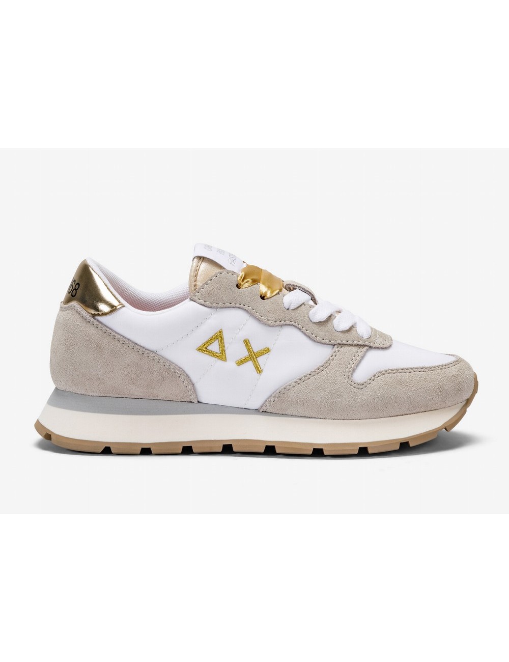 SNEAKERS ALLY GOLD SILVER BIANCO BIANCO PANNA