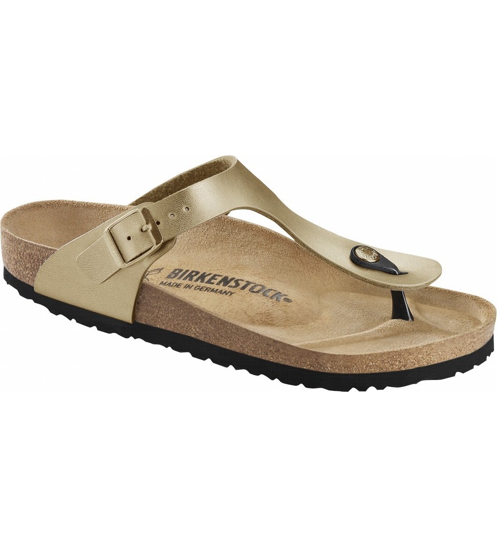 Sandal birkestock gizeh bf zlato ozko