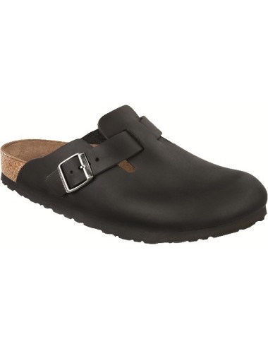 BIRKENSTOCK BOSTON LEOI BLACK NARROW SANDALS