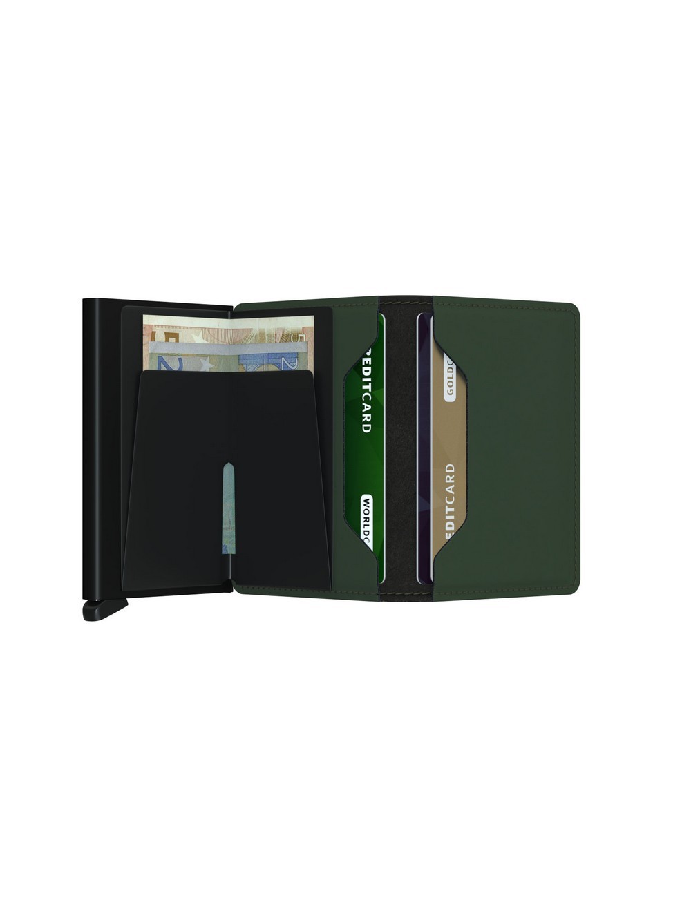 Slimwallet Matte Green & Black portfelj