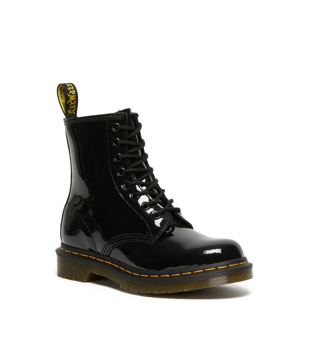 BOTAS DR. MARTENS 1460 W BLACK PATENT LAMPER MUJER