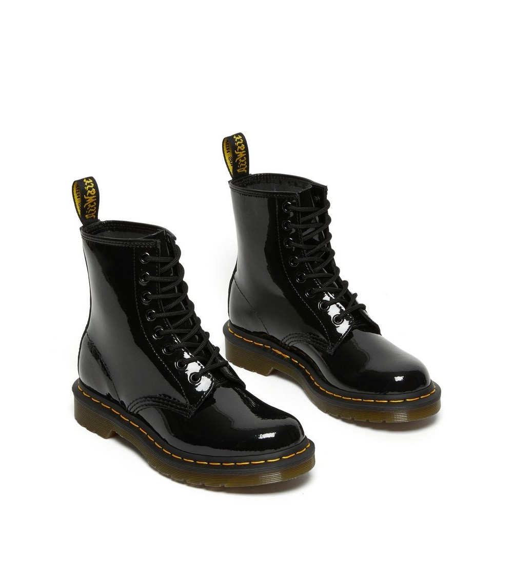 BOTAS DR. MARTENS 1460 W BLACK PATENT LAMPER MUJER