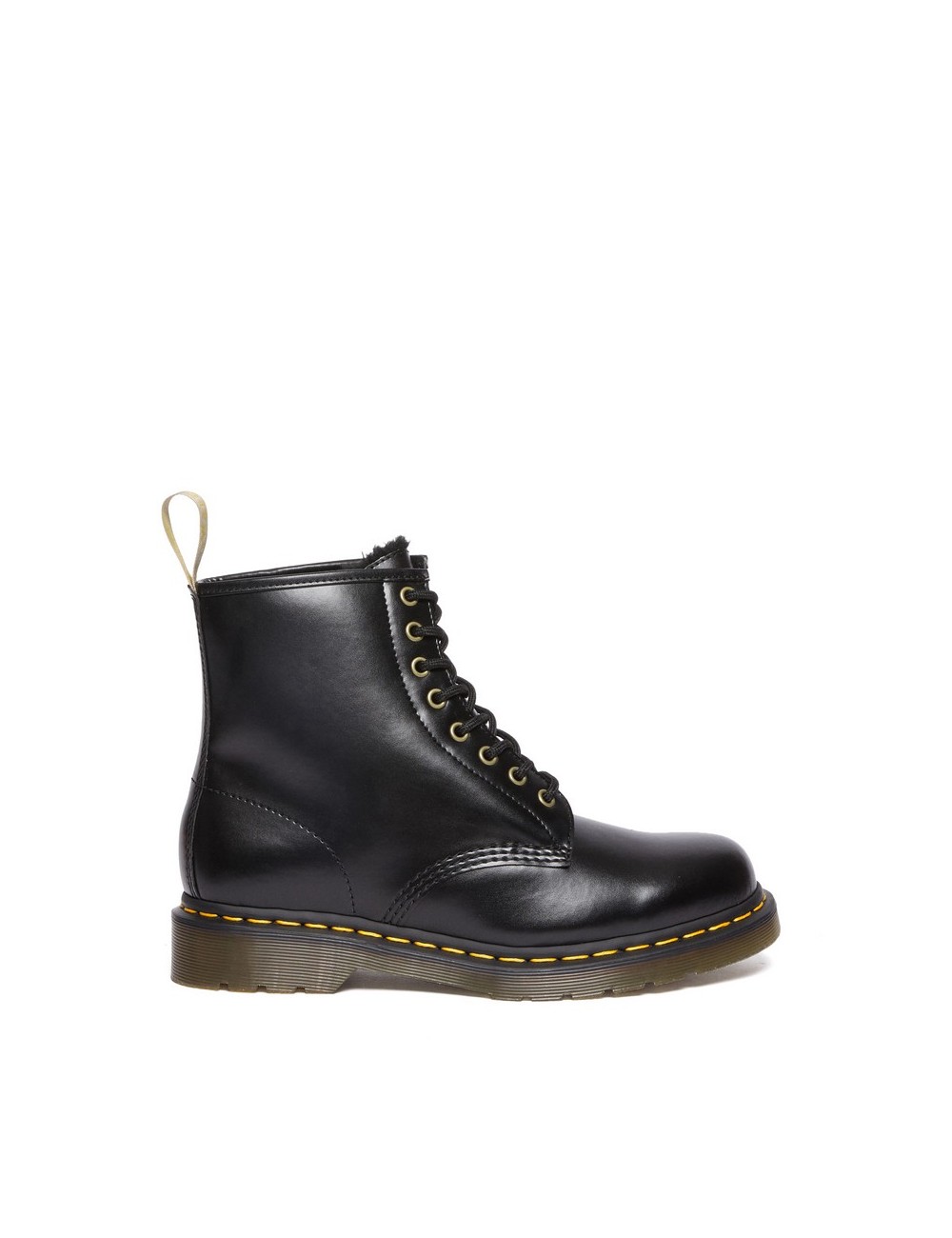 DR MARTENS VEGAN 1460 BORG LINED LACE UP BOOTS
