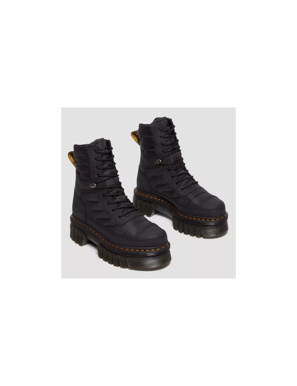 DR Boots. Martens Audrick 8i csizma fekete gumi bor+meleg steppelt unisex