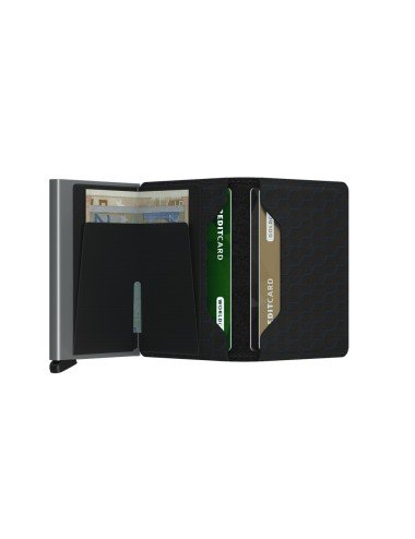 Portofoliu optic al slimwallet secret negru-titanium