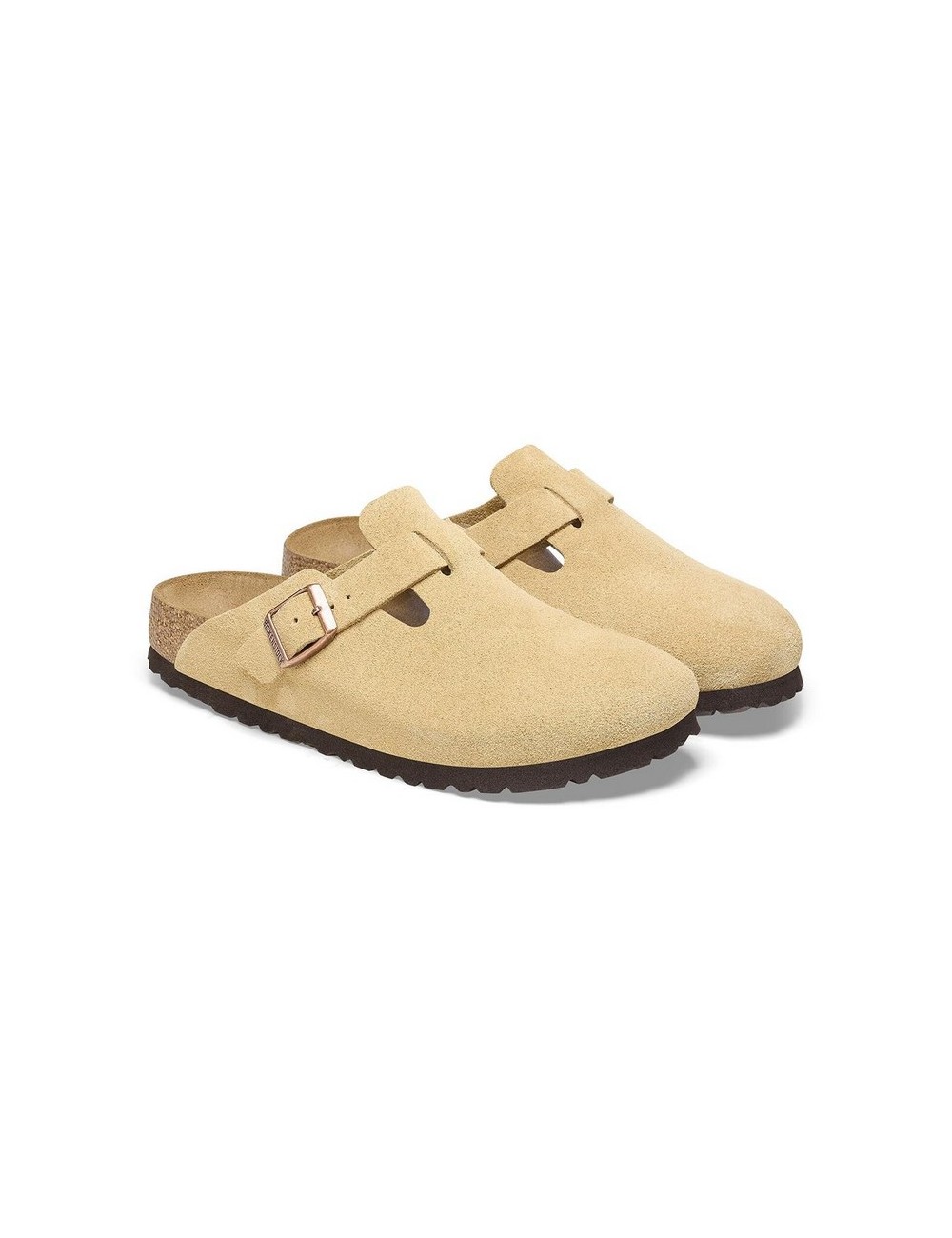 SANDALS BIRKENSTOCK BOSTON VL CLOGS LATTE CREAM NARROW