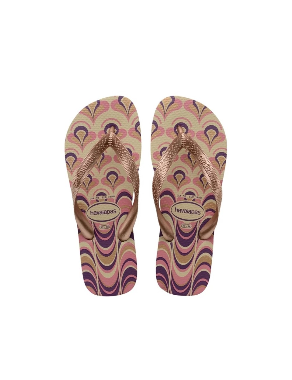 HAVAIANAS SPRING SAND GRAY/ GOLDEN FLIP FLOPS