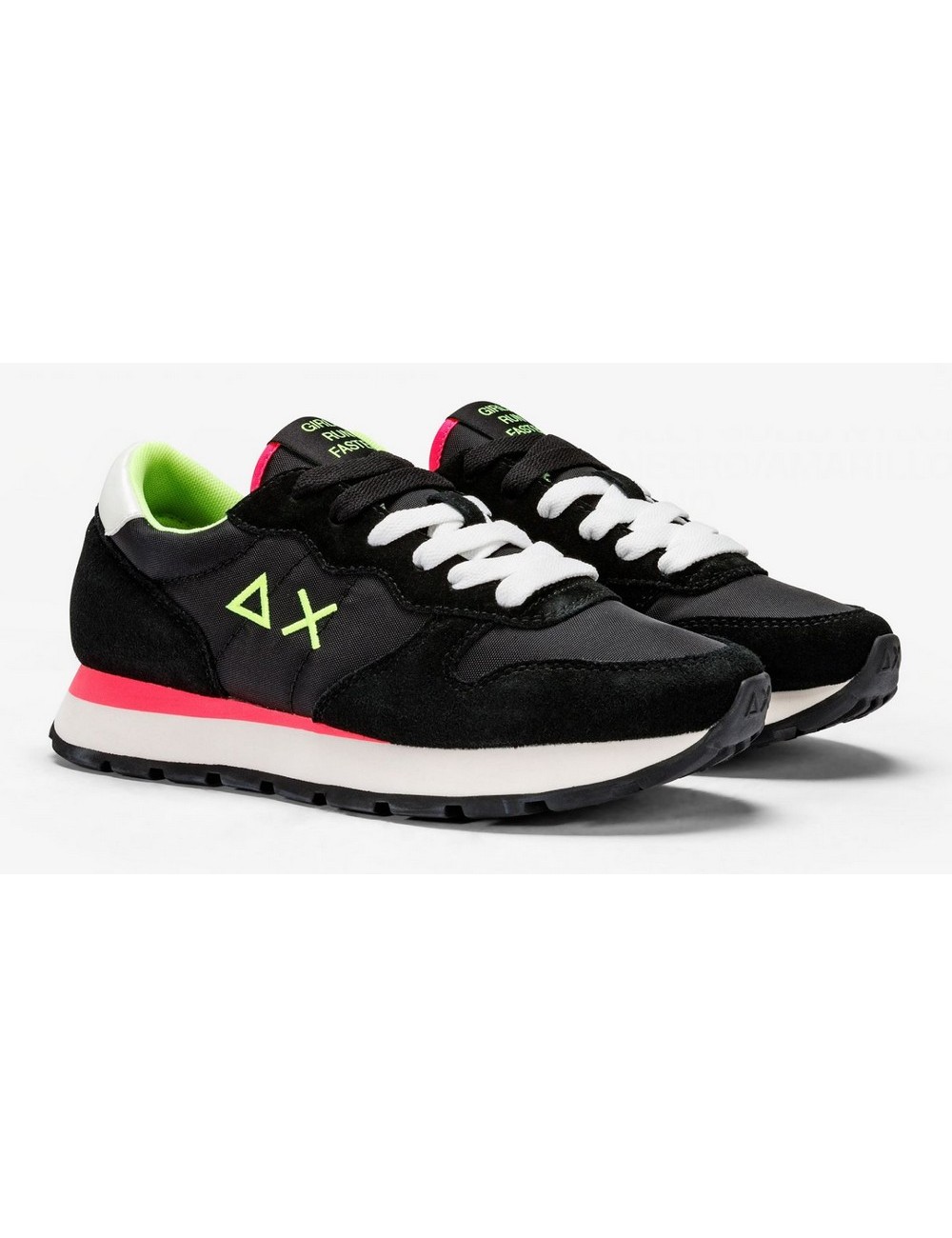 SNEAKERS SUN68 ALLY SOLID NYLON NERO/GIALLO FLUO