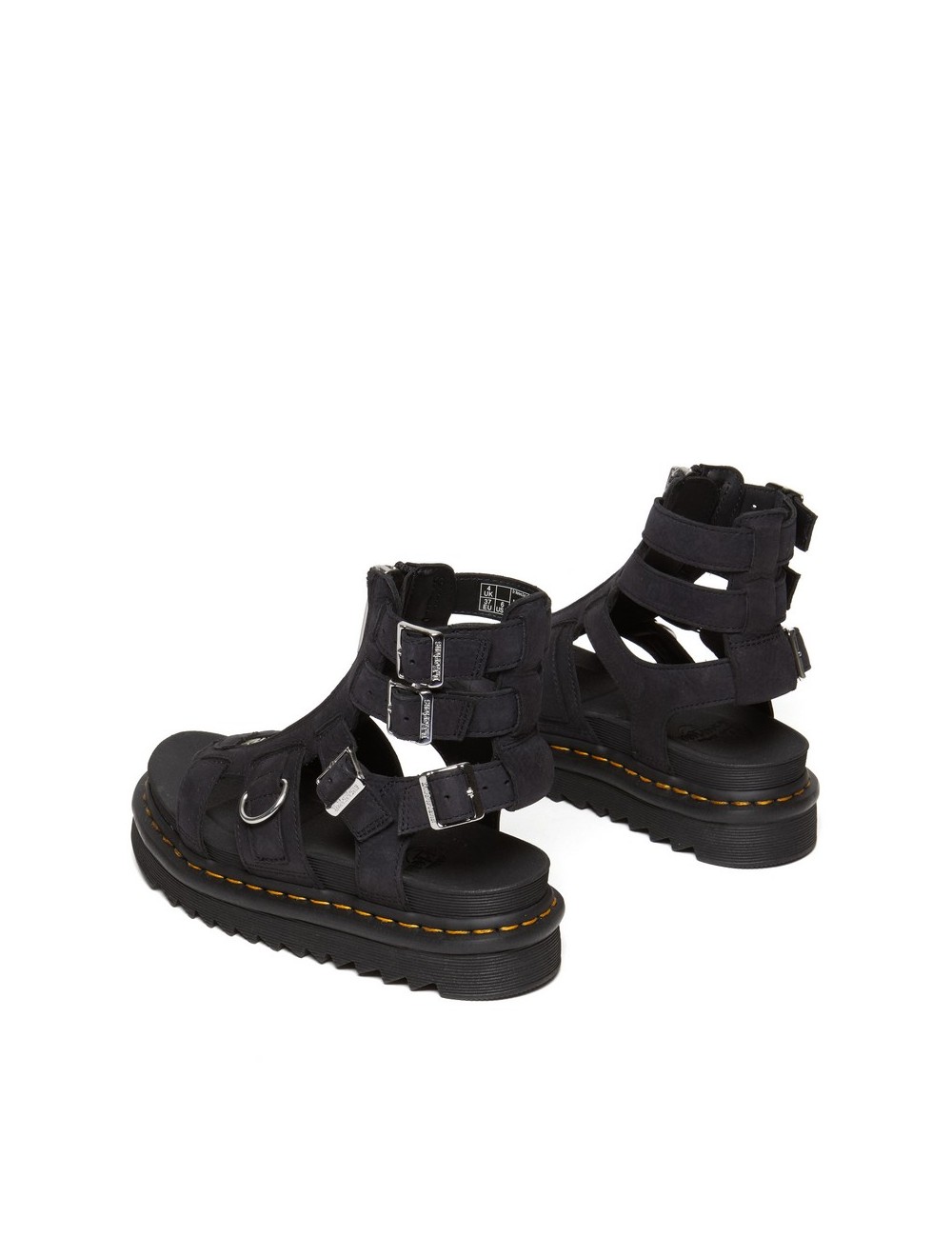 Sandale Dr Martens Olson Charcoal Grey a cazut cu nubuck femeie