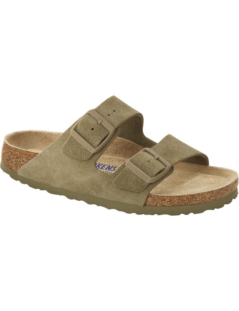 SANDALS BIRKENSTOCK ARIZONA SUEDE LEATHER FADED KHAKI NARROW