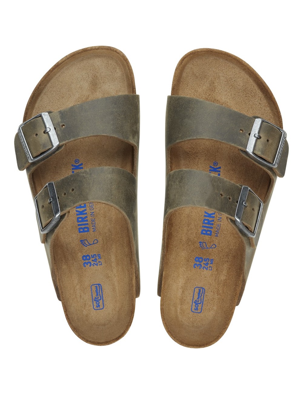 SANDALIAS BIRKENSTOCK ARIZONA OILED LEATHER FADED KHAKI REGULAR