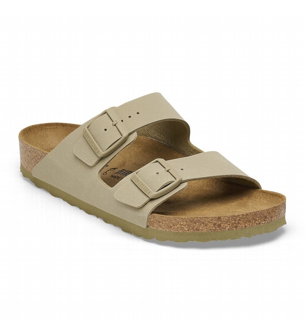 BIRKENSTOCK ARIZONA BIRKO-FLOR REGULAR FADED KHAKI SANDALS