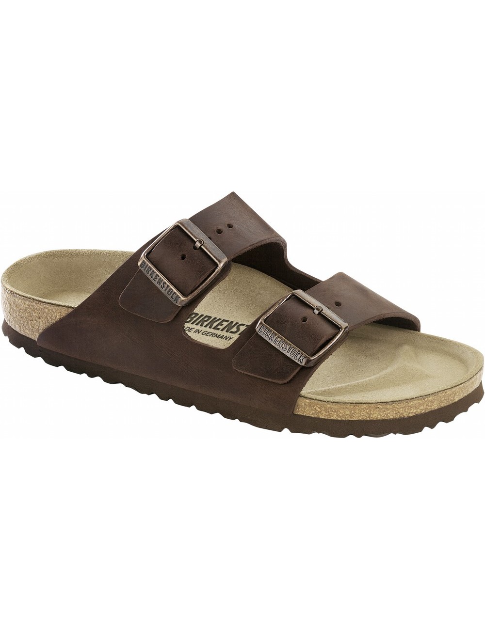 SANDALS BIRKENSTOCK ARIZONA OILED LEATHER HAVANA REGULAR SANDALS