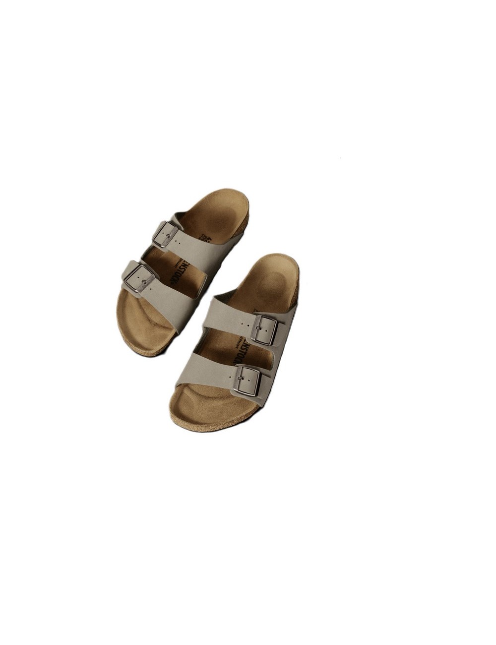 Sandale Birkestock Arizona Birko-Flor Nubuck Stone obi?nuit