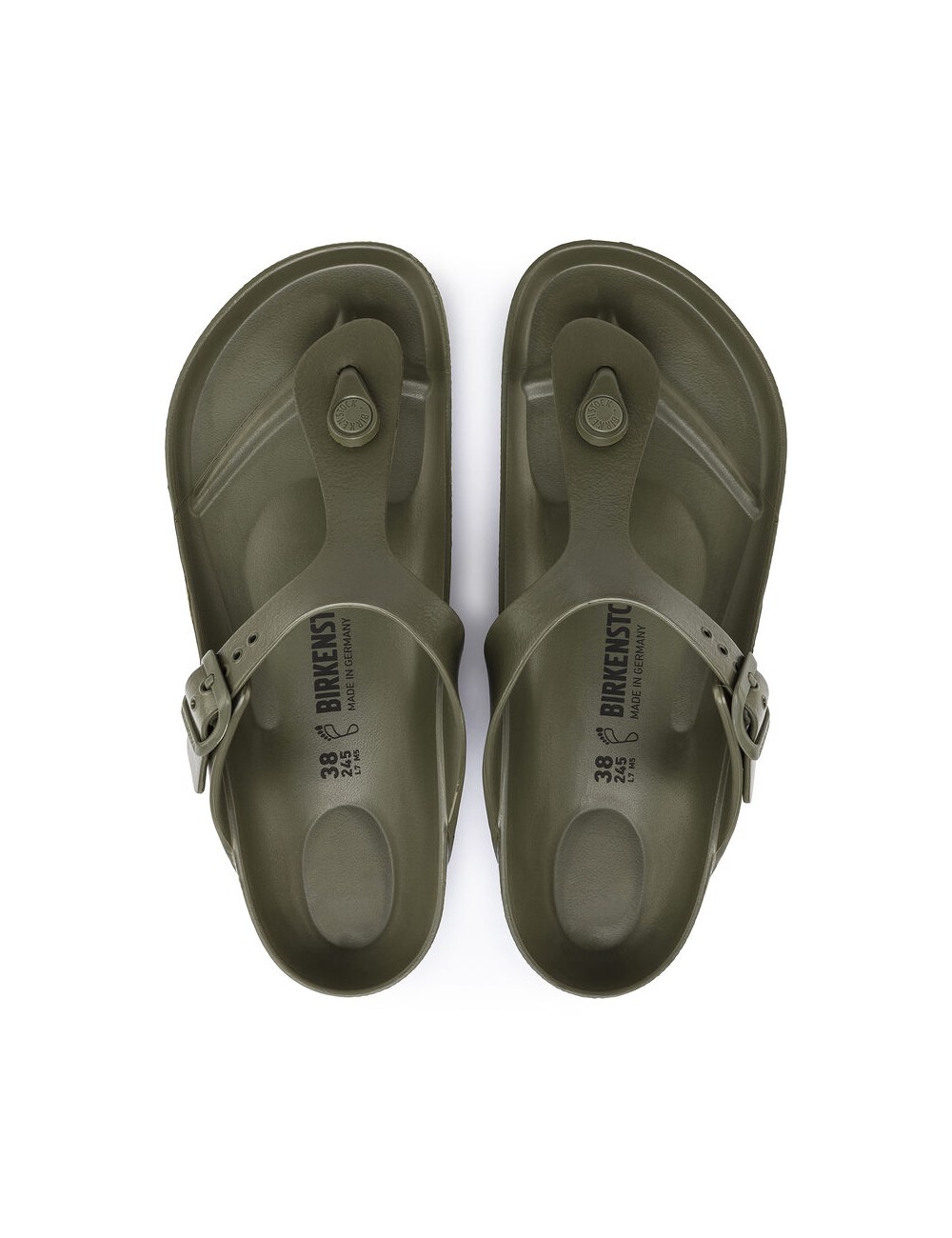 BIRKENSTOCK GIZEH ESSENTIALS EVA REGULAR KHAKI SANDALE