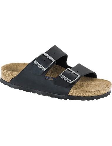 BIRKENSTOCK ARIZONA SFB LEOI BLACK NARROW SANDALS