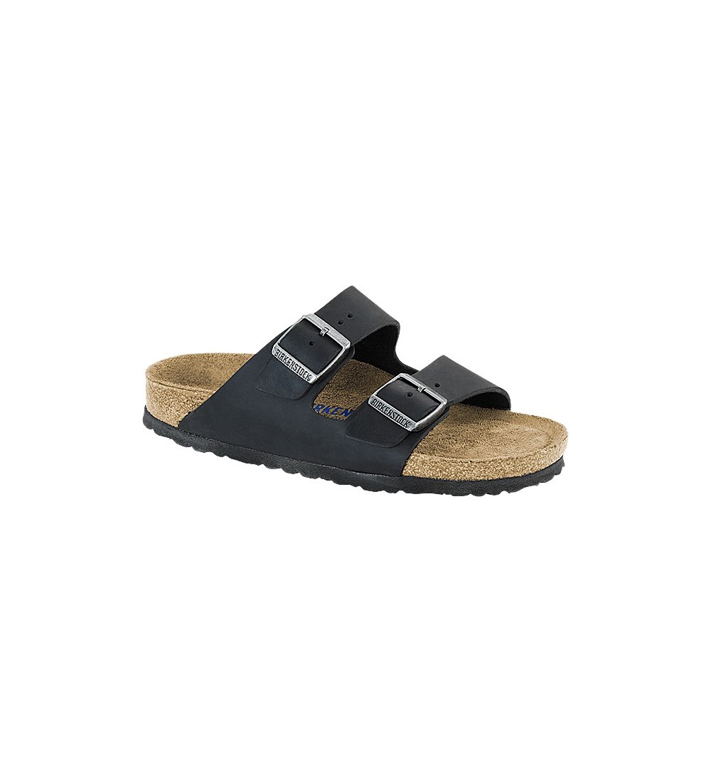 BIRKENSTOCK ARIZONA SFB LEOI BLACK NARROW SANDALS