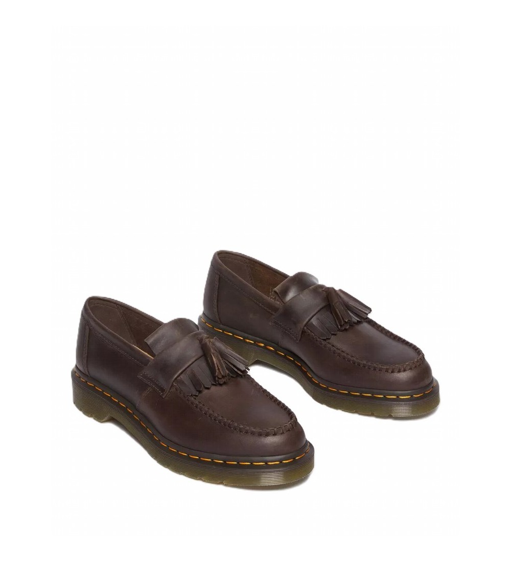 Adrian Crazy Horse Leather Tassel Loafers