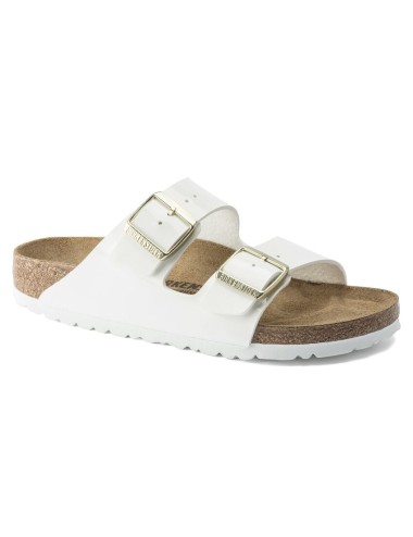 BIRKENSTOCK ARIZONA SANDALE BIRKO-CVJET PATENT REGULAR PATENT BIJELE