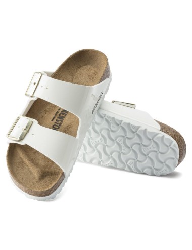 BIRKENSTOCK ARIZONA SANDALE BIRKO-CVJET PATENT REGULAR PATENT BIJELE