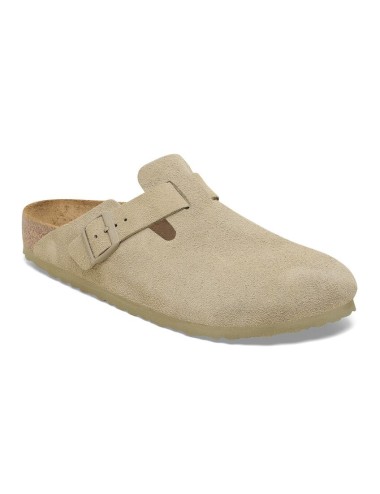 BIRKENSTOCK BOSTON SUEDE LEATHER CLOG REGULAR FADED KHAKI