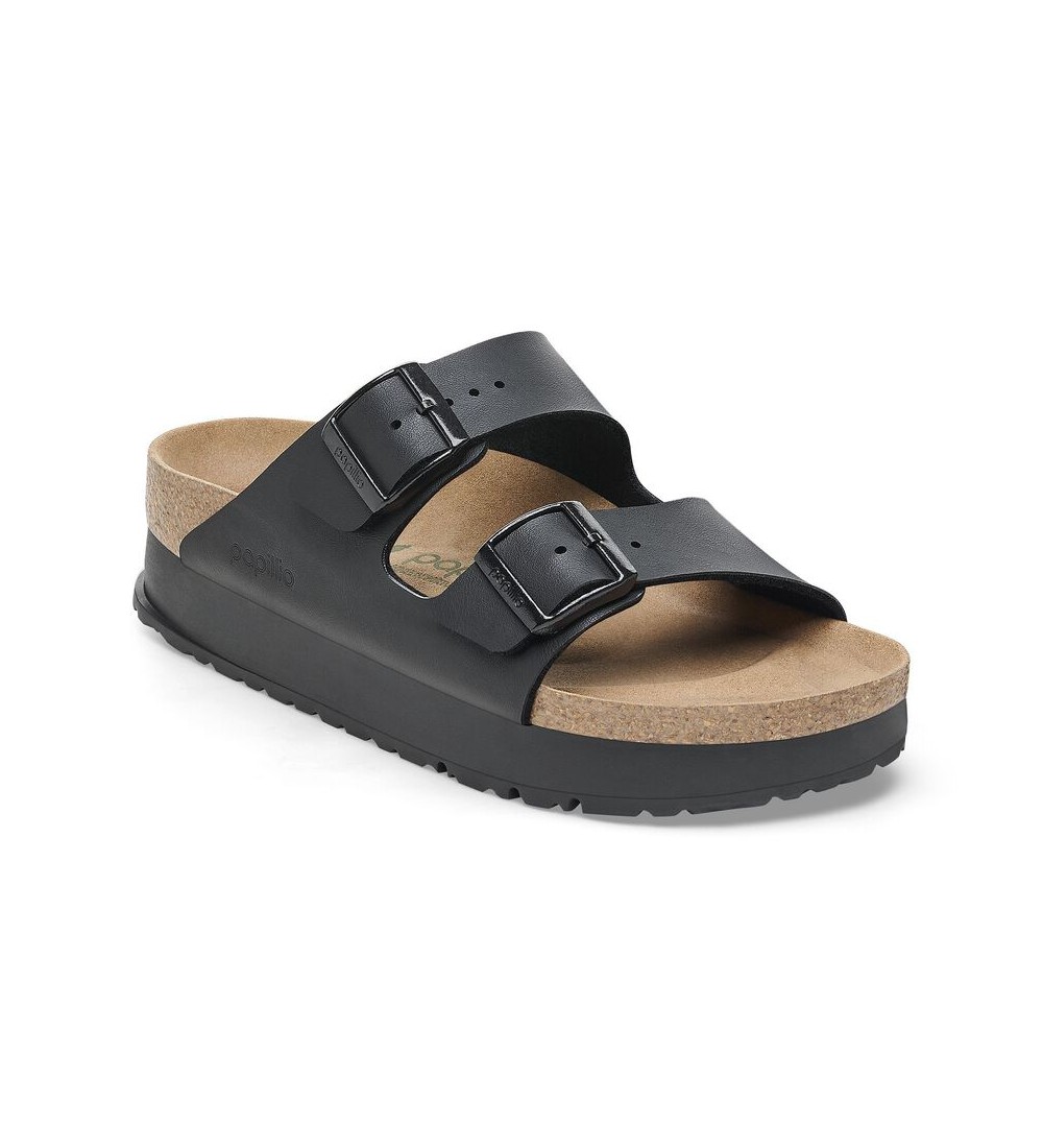 BIRKENSTOCK ARIZONA PAP FLEX PLATFORM SZANDÁL BIRKO-FLOR KESECKE FEKETE