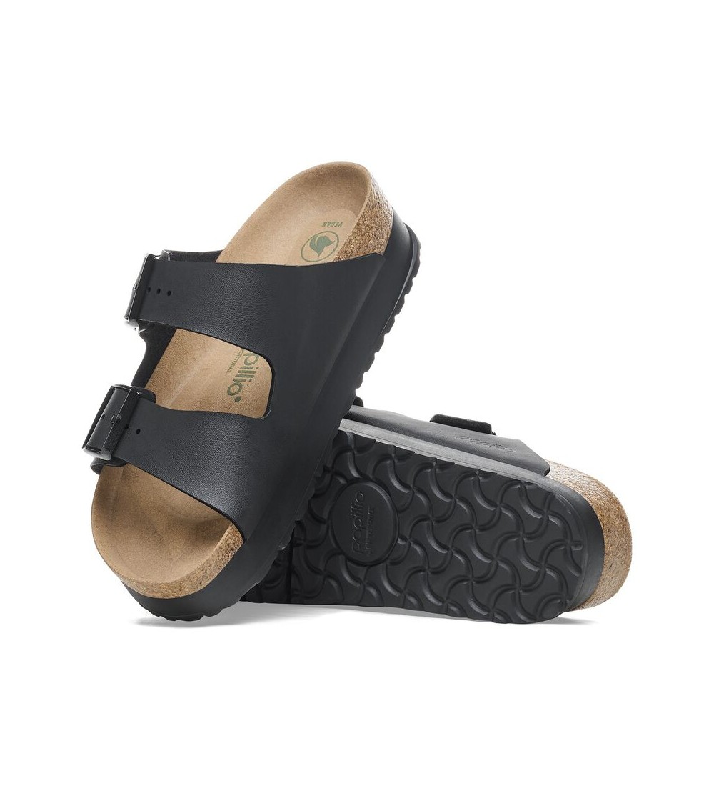 BIRKENSTOCK ARIZONA PAP FLEX PLATFORM SZANDÁL BIRKO-FLOR KESECKE FEKETE