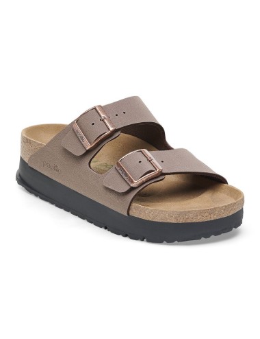 BIRKENSTOCK ARIZONA PAP FLEX PLATFORM SANDALS BIRKO-FLOR NARROW MOCHA