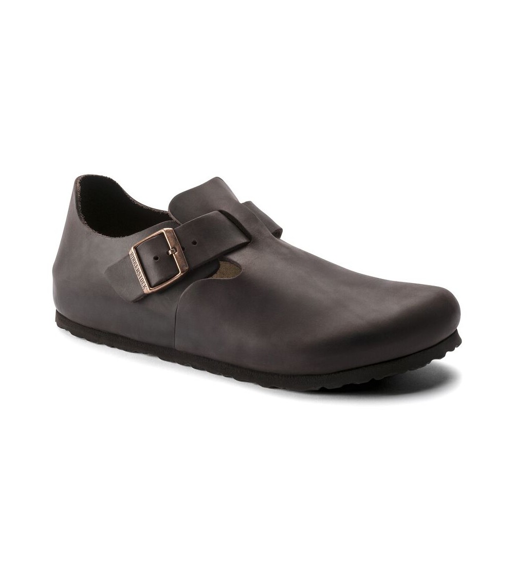 BIRKENSTOCK LONDON OILED LEATHER SHOE REGULAR HAVANA