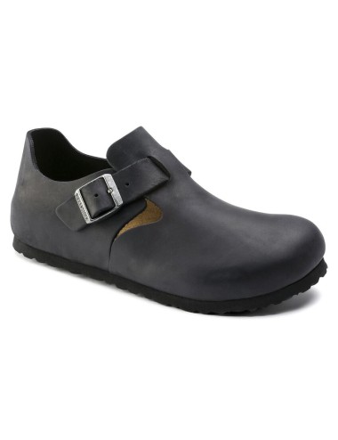 ZAPATO BIRKENSTOCK LONDON OILED LEATHER REGULAR BLACK.