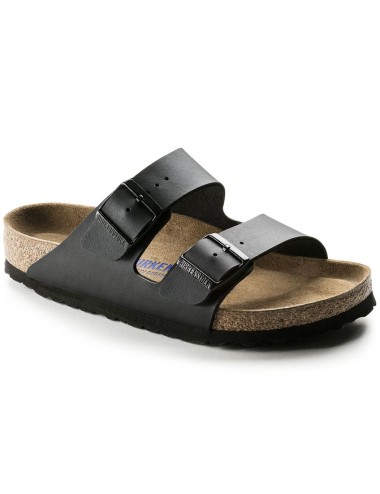 BIRKENSTOCK ARIZONA PUHA LÉPES SZANDÁL BIRKO-FLOR REGULAR FEKETE.