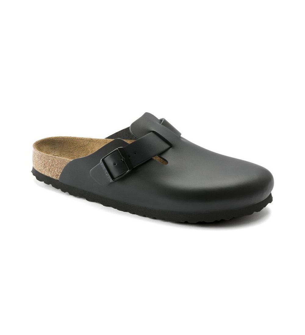 BIRKENSTOCK CLOG BOSTON PIELE NATURALA REGULARE NEGRU