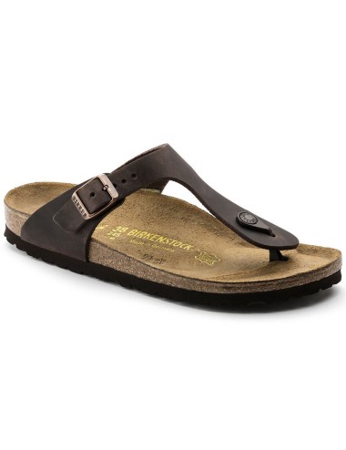 BIRKENSTOCK GIZEH OILED LEATHER REGULAR HAVANA SANDALS