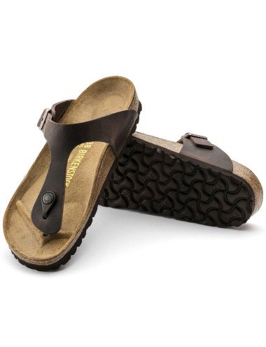 BIRKENSTOCK GIZEH OILED LEATHER REGULAR HAVANA SANDALS