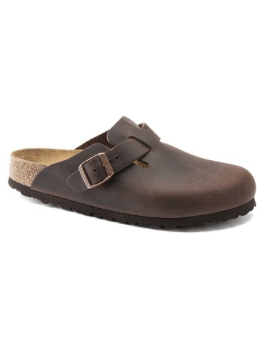 BIRKENSTOCK CLOG BOSTON OILED LEATHER REGULAR HAVANA