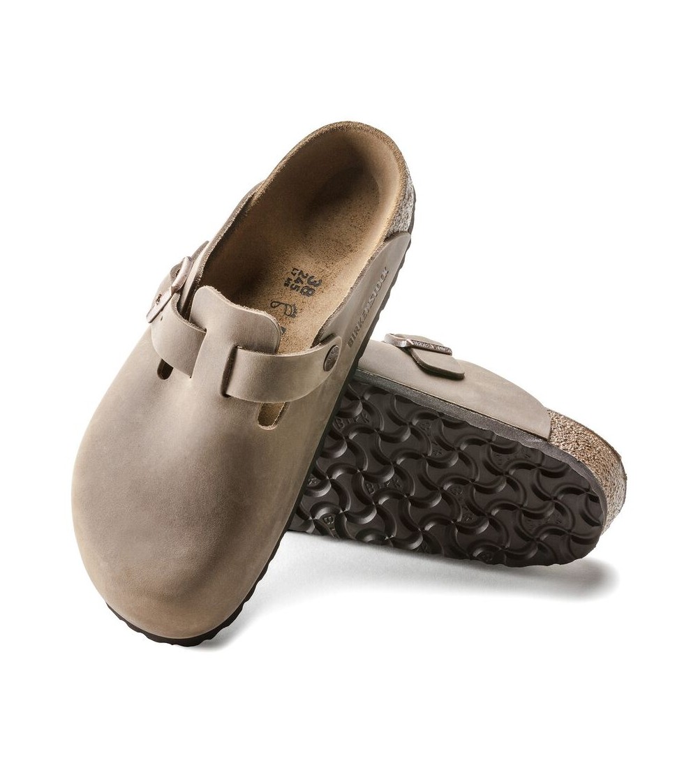 BIRKENSTOCK CLUGS BOSTON OLAJOS BOR REGULAR TOBACCO BARNA