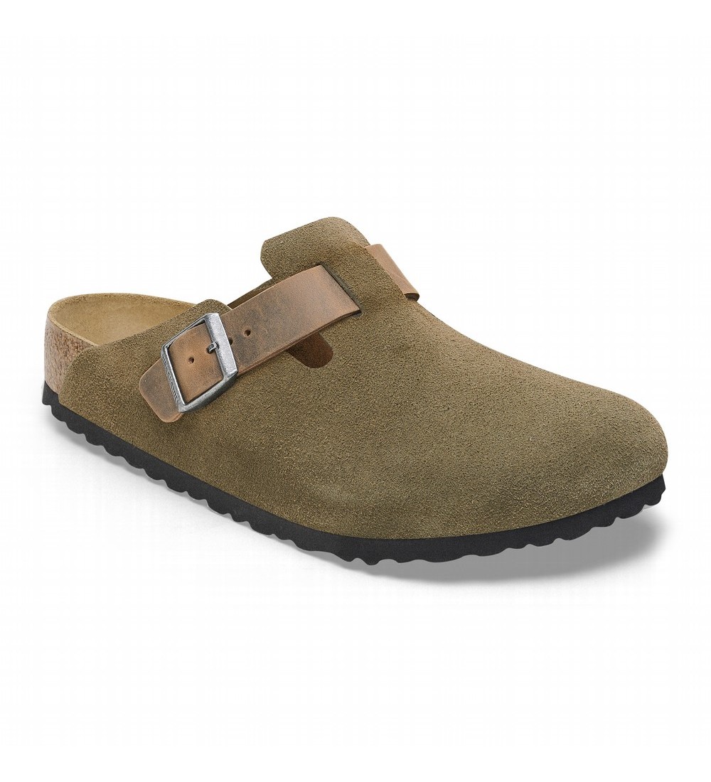 ZUECO BIRKENSTOCK BOSTON MIXED LEATHER REGULAR THYME