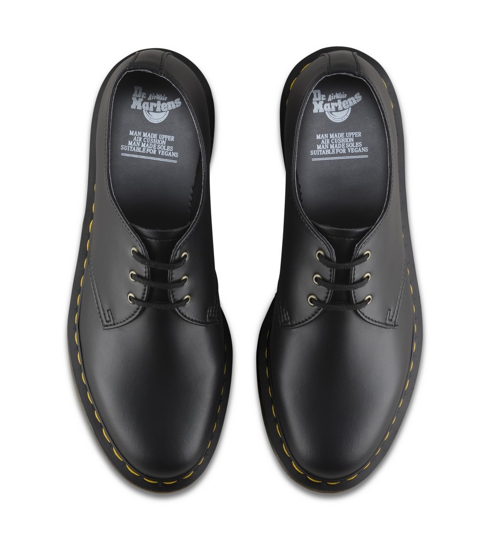 DR. MARTENS VEGAN 1461 BLACK FELIX RUB OFF SHOES