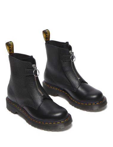 BOTAS DR. MARTENS 1460 PASCAL FRNT ZIP BLACK WANAMA & BLACK MILLED NAPPA